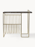 Alderton Marble Side Table with Magazine Rack