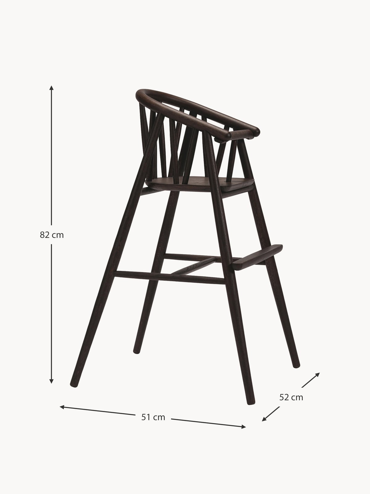 Aldon Kids Handmade Oak Wood High Chair