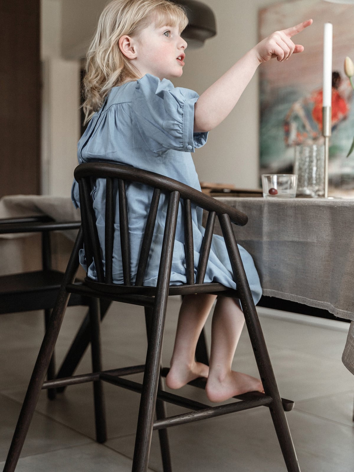 Aldon Kids Handmade Oak Wood High Chair