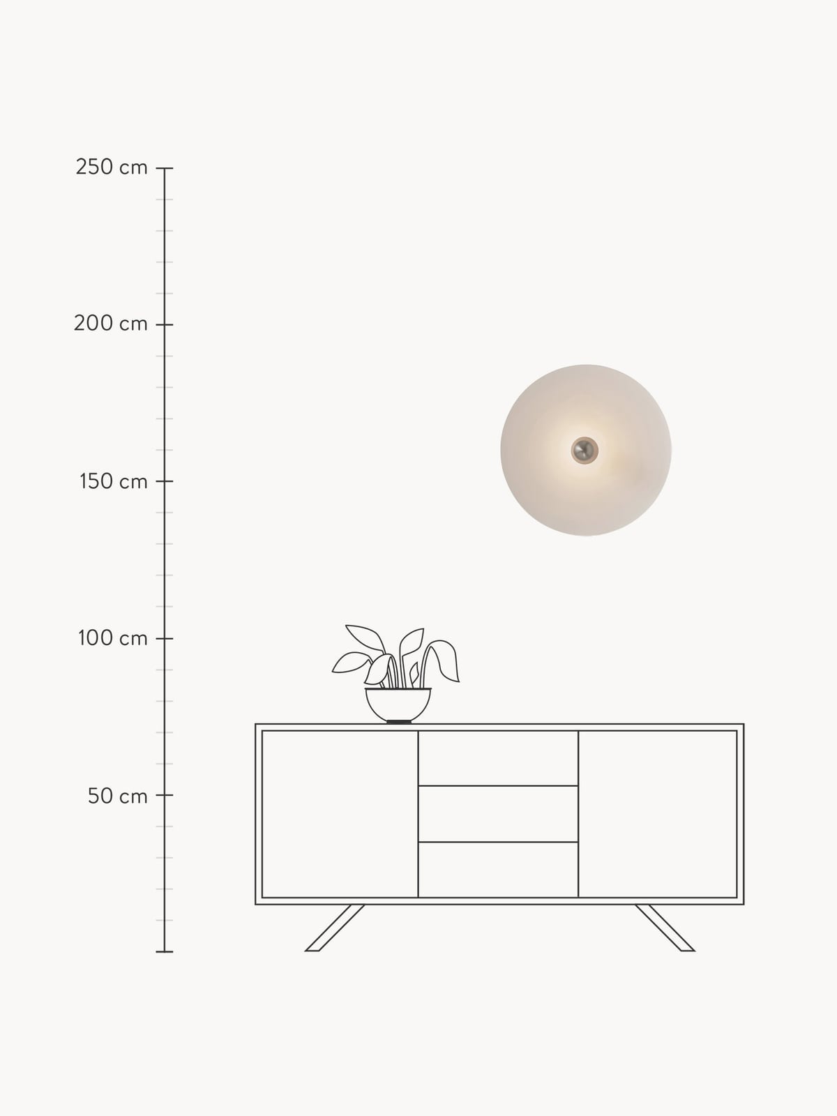Alnmouth Handmade LED Wall and Ceiling Lamp, Dimmable