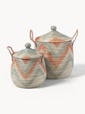 Alnmouth Storage Baskets with Lids, Set of 2