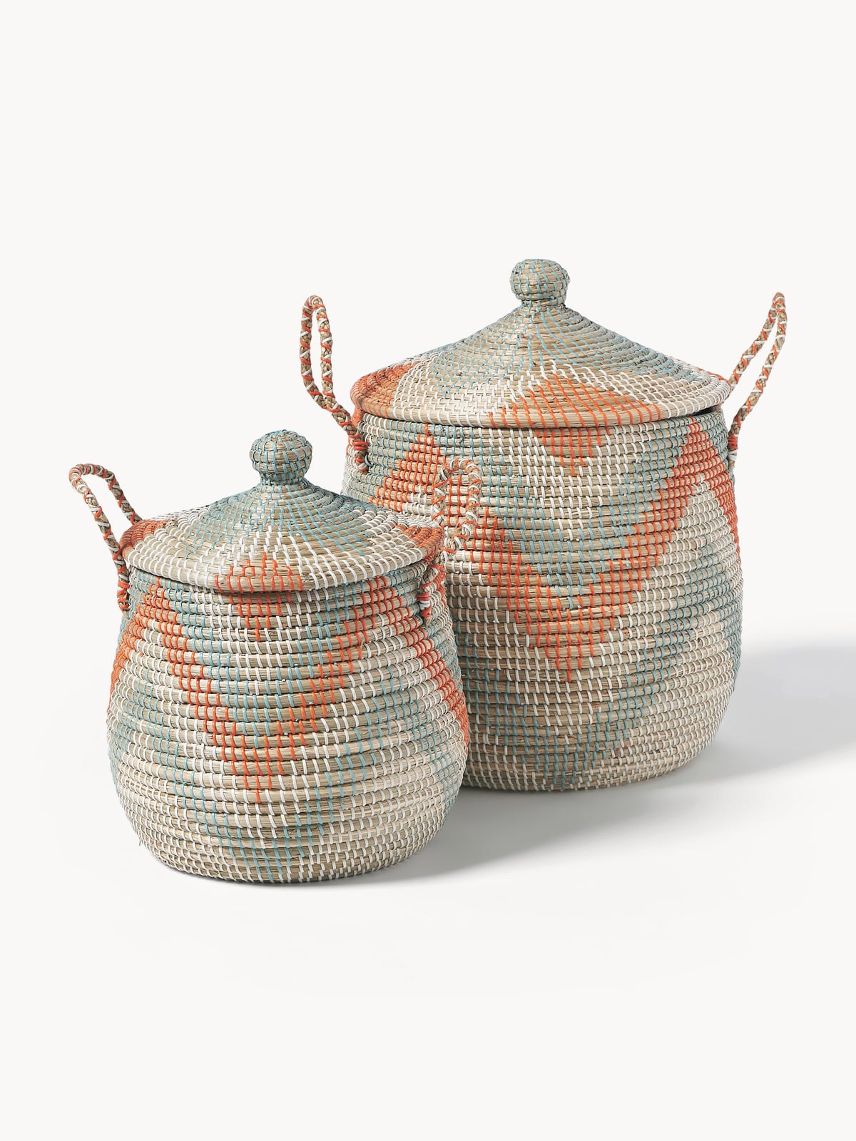 Alnmouth Storage Baskets with Lids, Set of 2