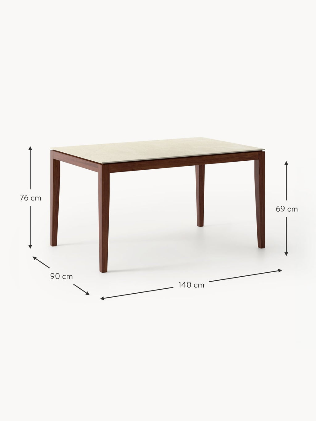 Ansdell Travertine Effect Dining Table, in various sizes