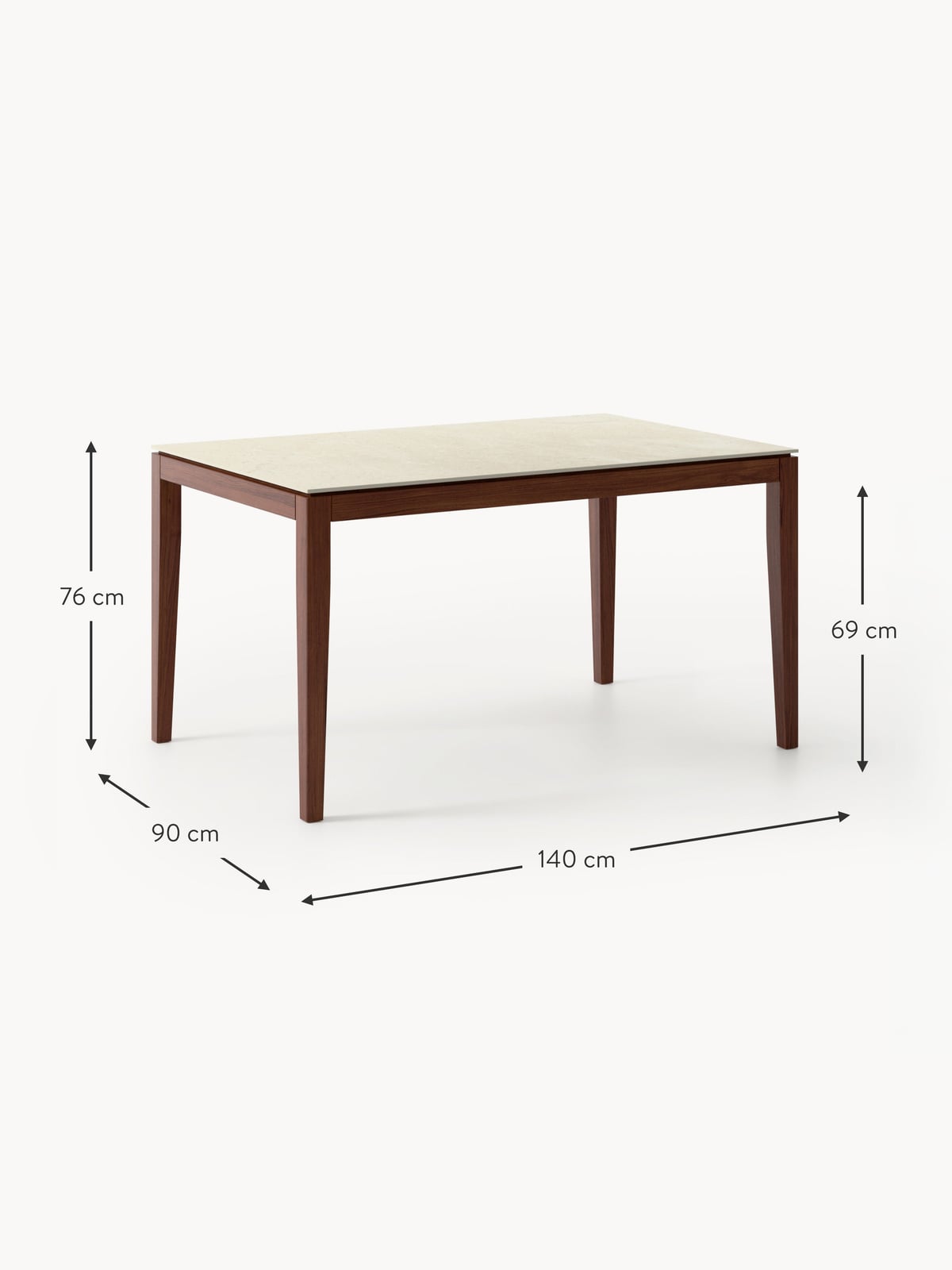 Ansdell Travertine Effect Dining Table, in various sizes