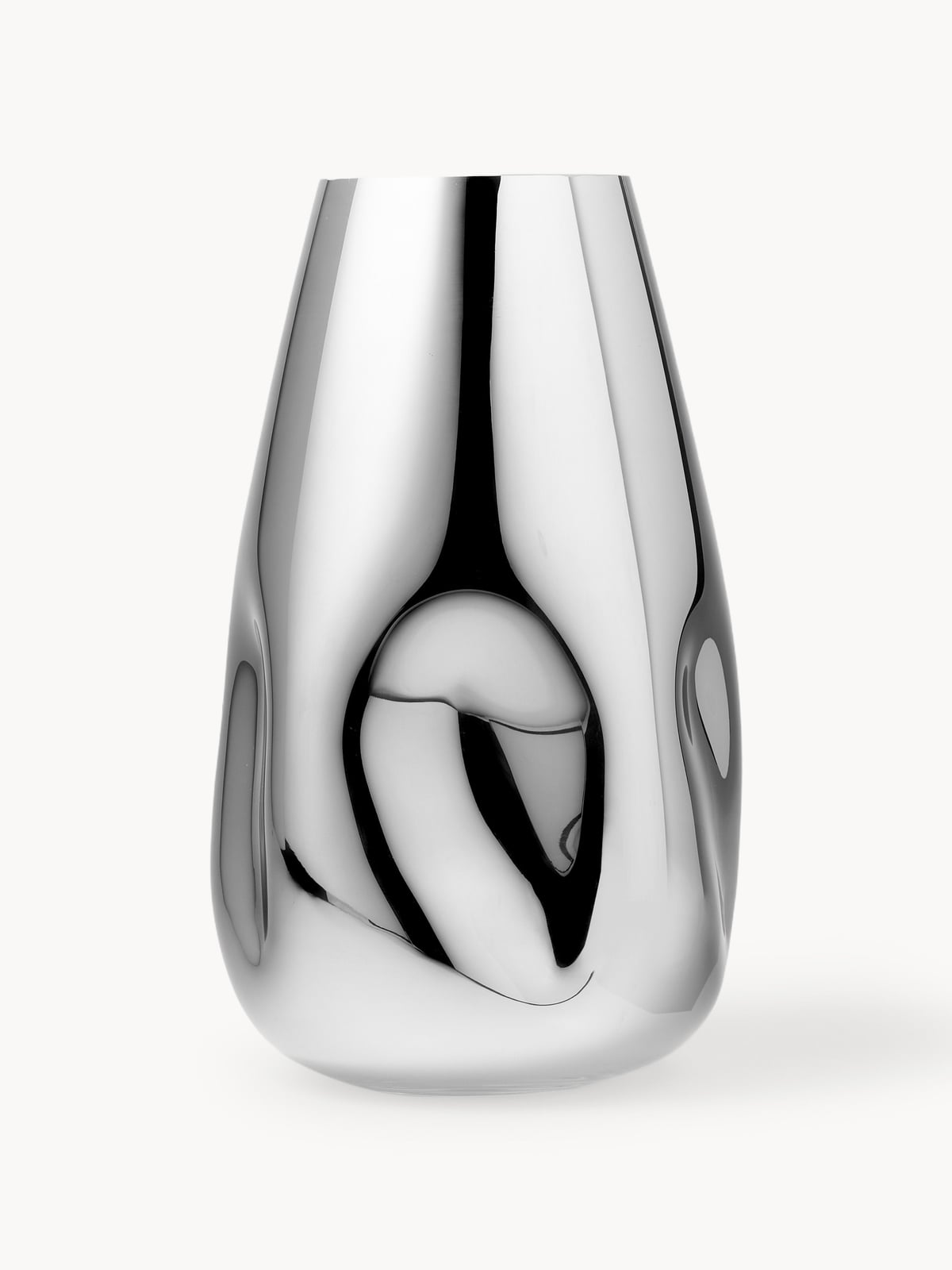 Ashcombe Mirror Mouth-Blown Glass Vase, H 35 cm