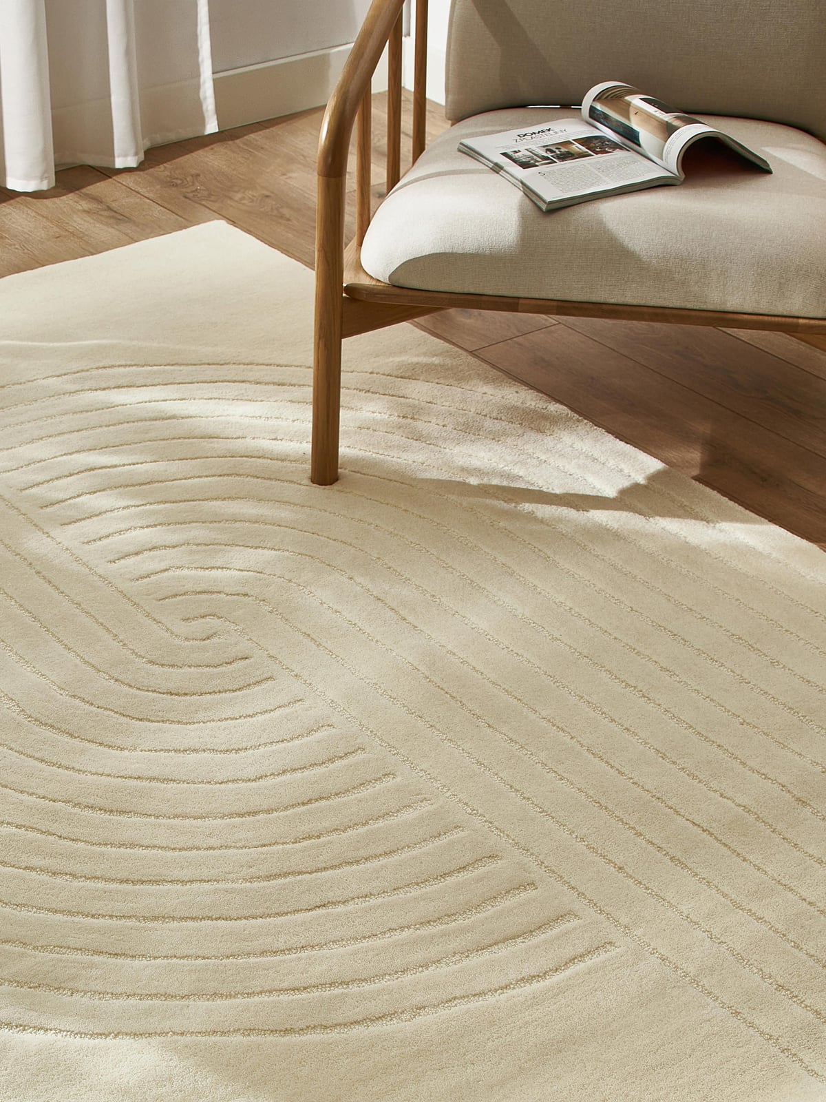 Ashley High-Low Wool Rug, Hand-Tufted
