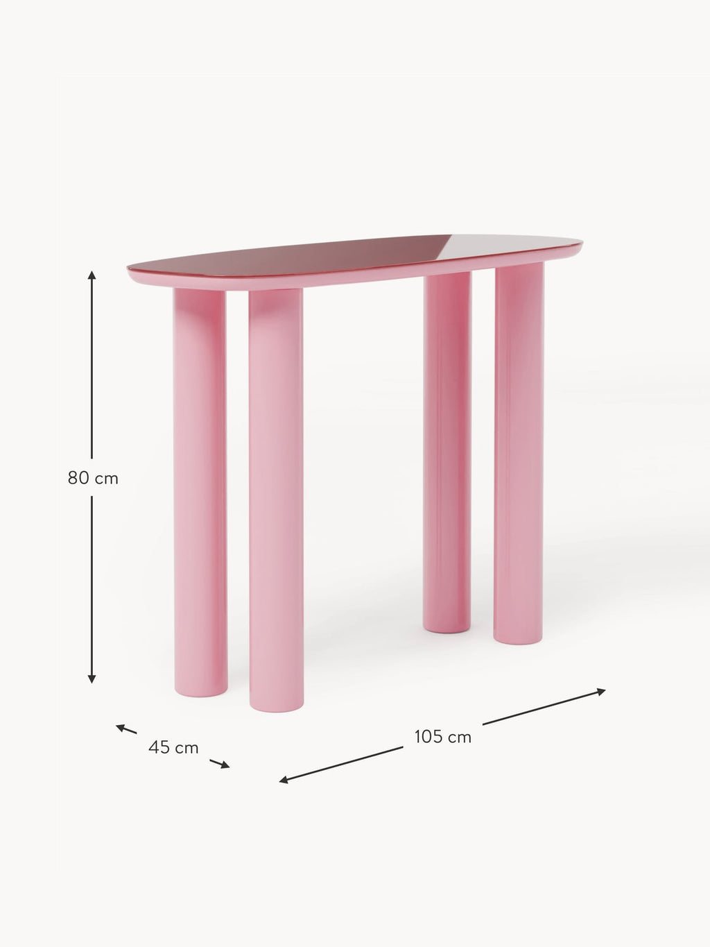 Barlow Console Table with Glass Top