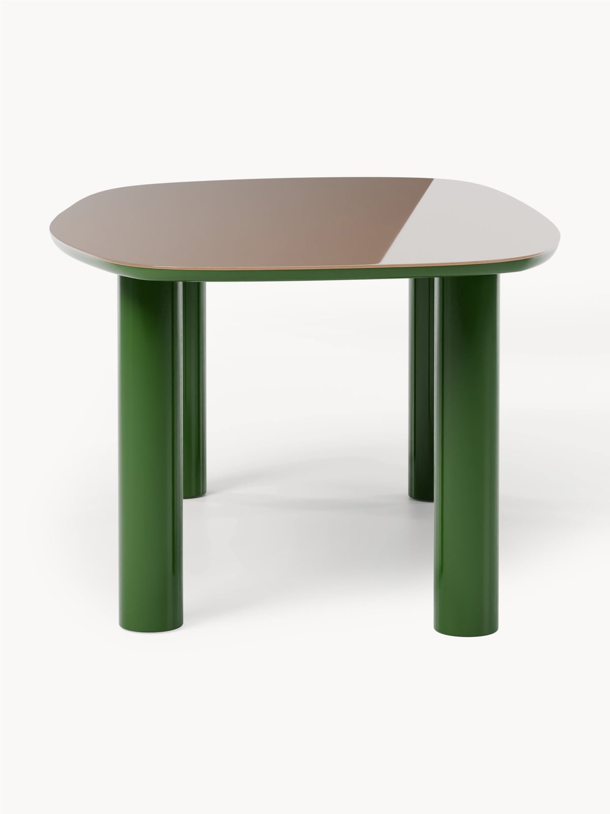 Barlow Organic Dining Table with Glass Top, 200 x 110 cm