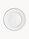 Beckwith Handmade Porcelain Dinner Plates with Platinum Rim, Set of 2