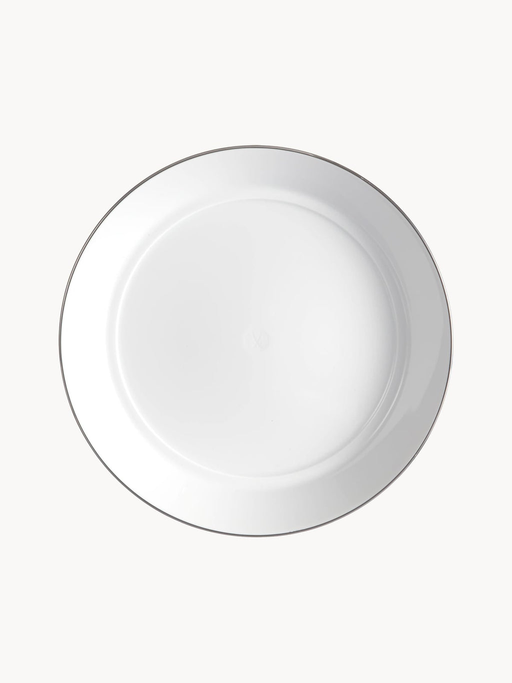 Beckwith Handmade Porcelain Pasta Plates with Platinum Rim, Set of 2