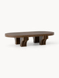 Beckwith Oval Oak Wood Coffee Table