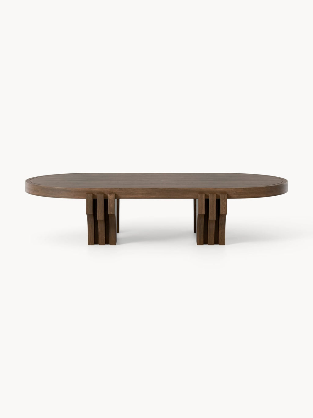 Beckwith Oval Oak Wood Coffee Table