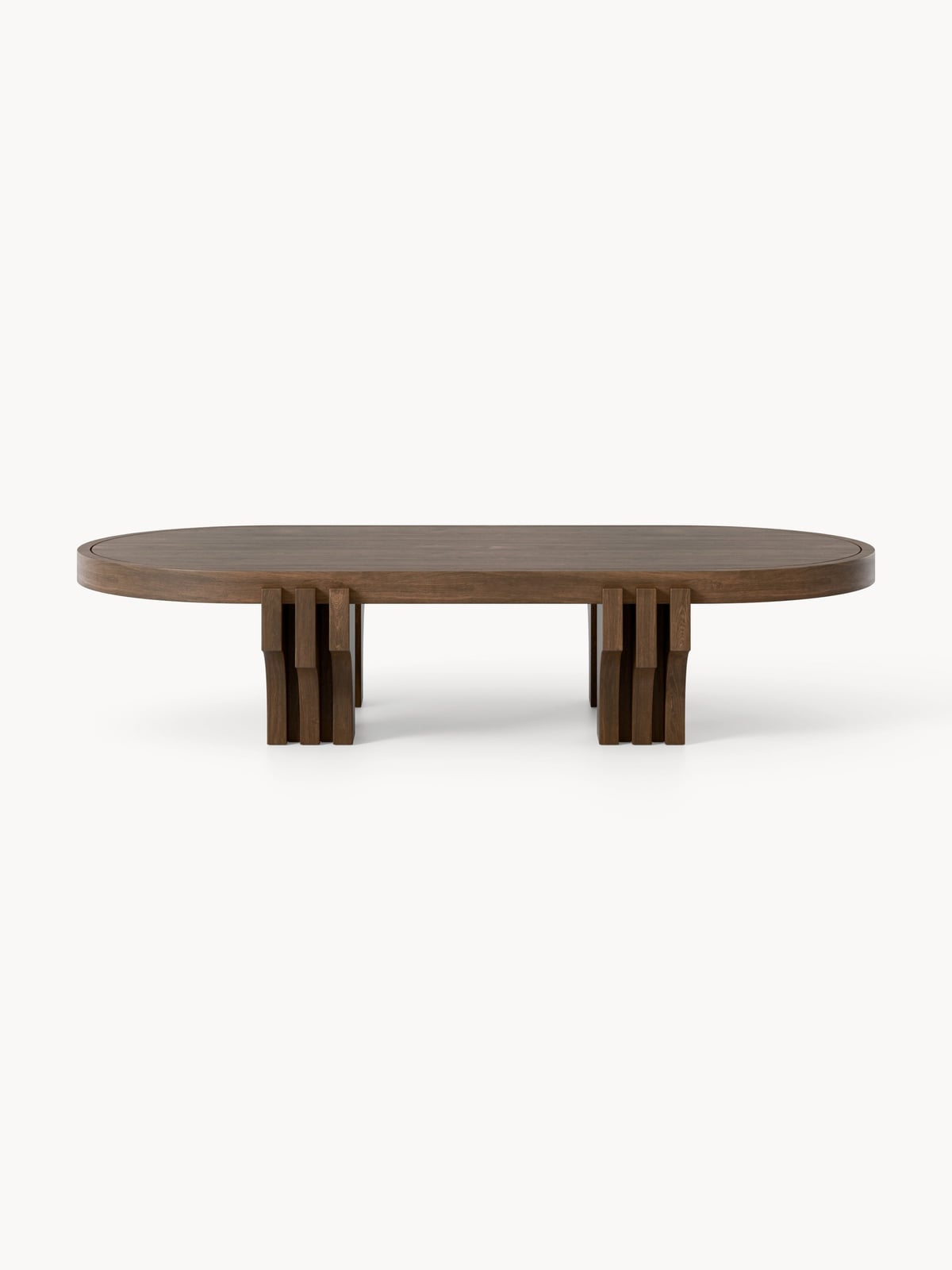 Beckwith Oval Oak Wood Coffee Table