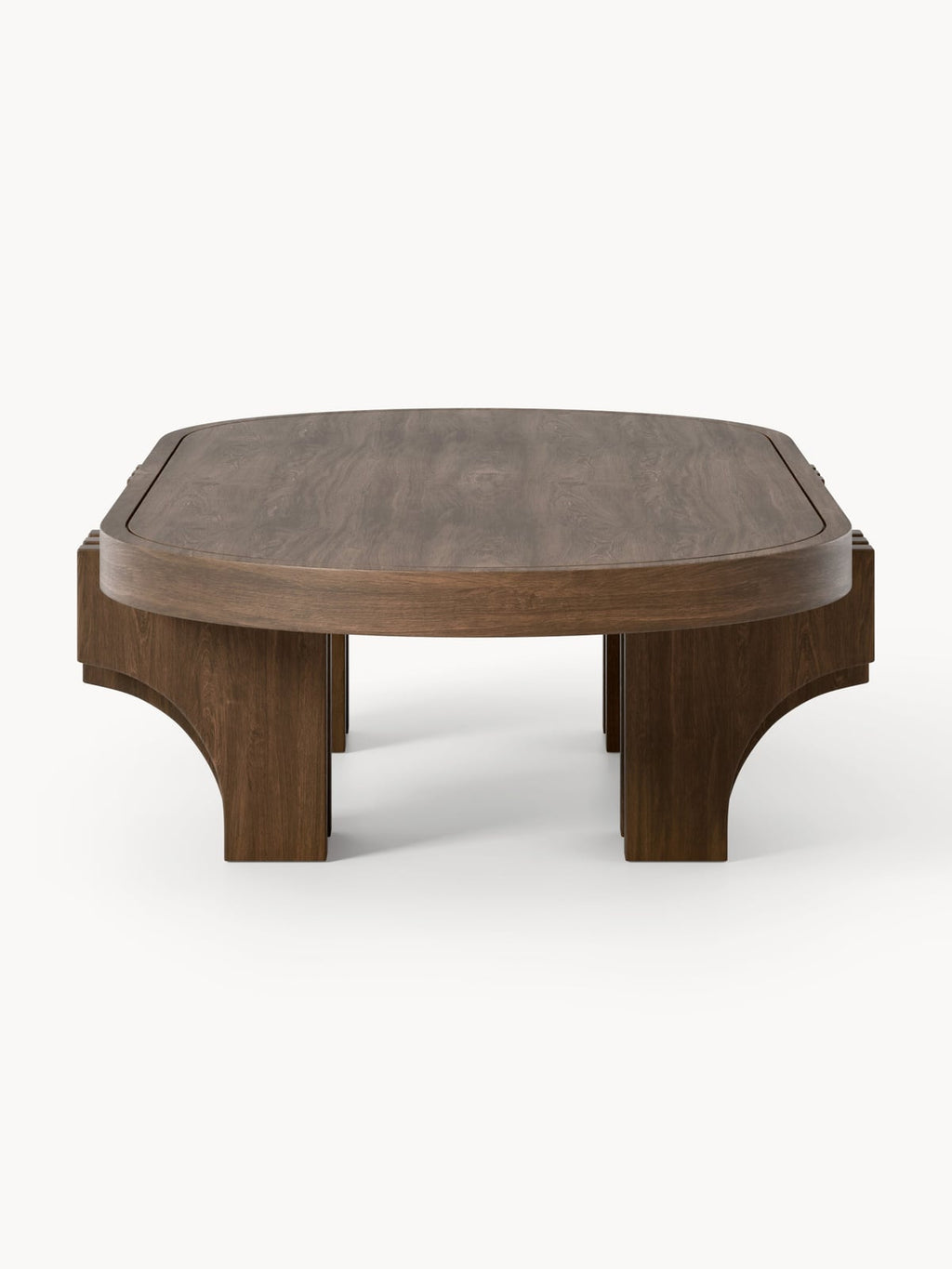 Beckwith Oval Oak Wood Coffee Table