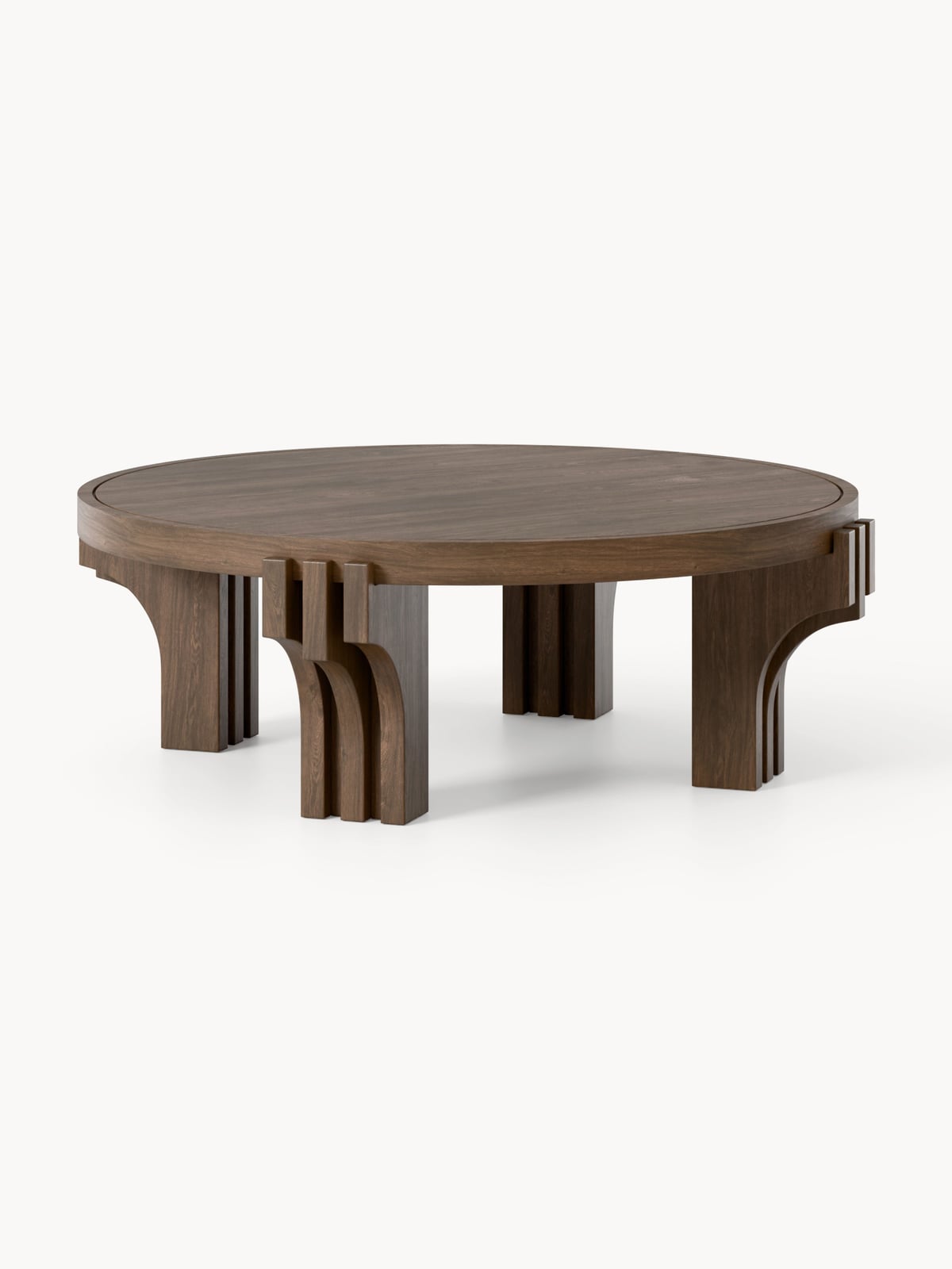 Beckwith Round Oak Wood Coffee Table
