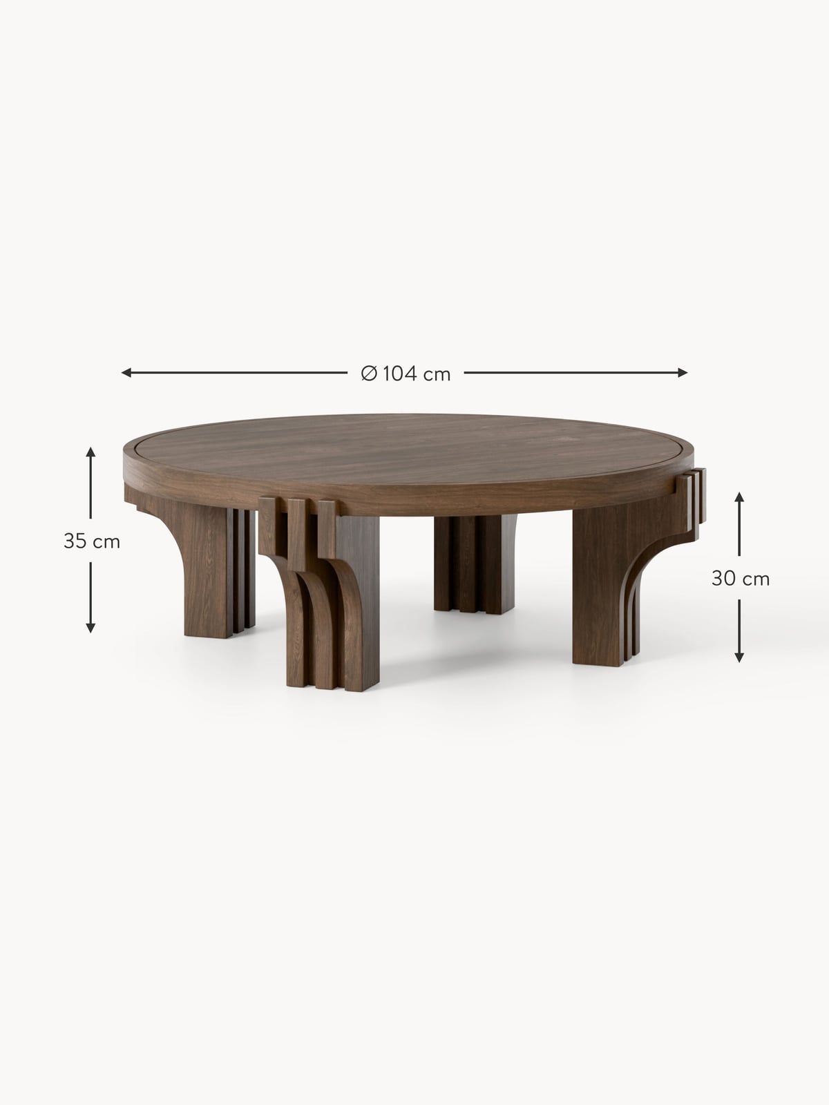 Beckwith Round Oak Wood Coffee Table