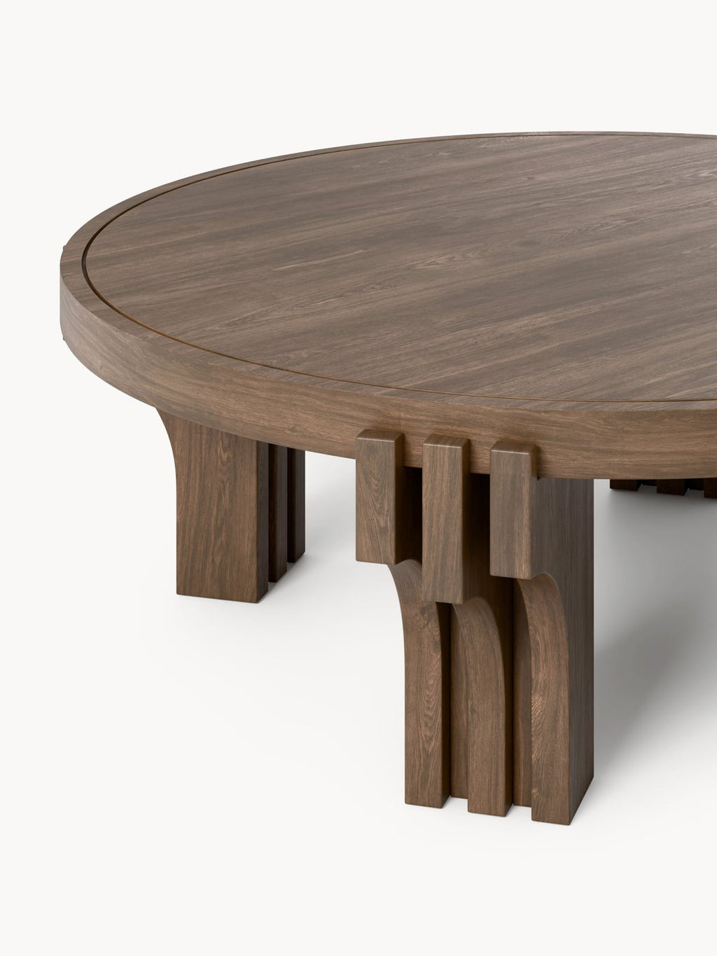 Beckwith Round Oak Wood Coffee Table