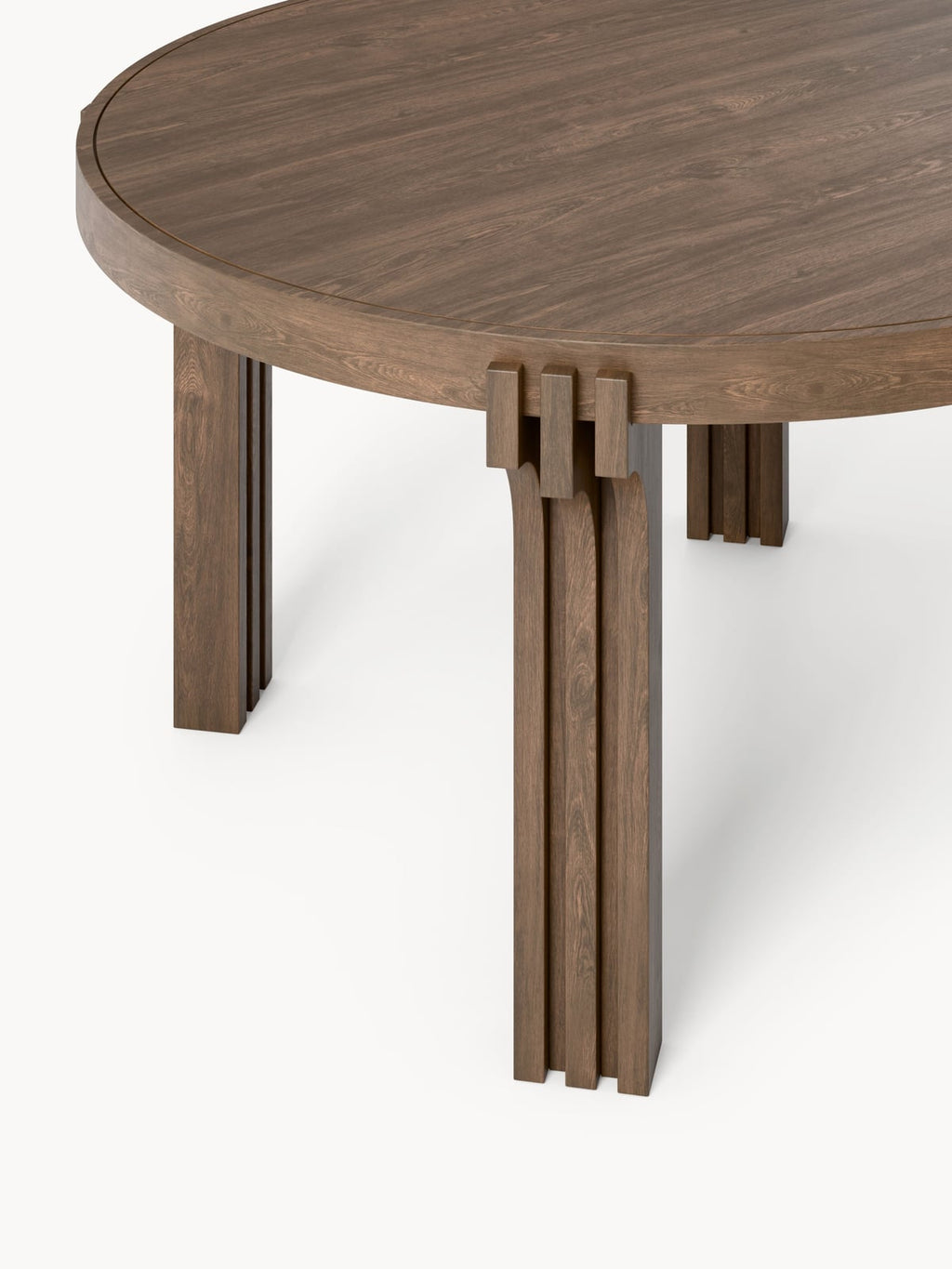 Beckwith Round Oak Wood Dining Table, in various sizes