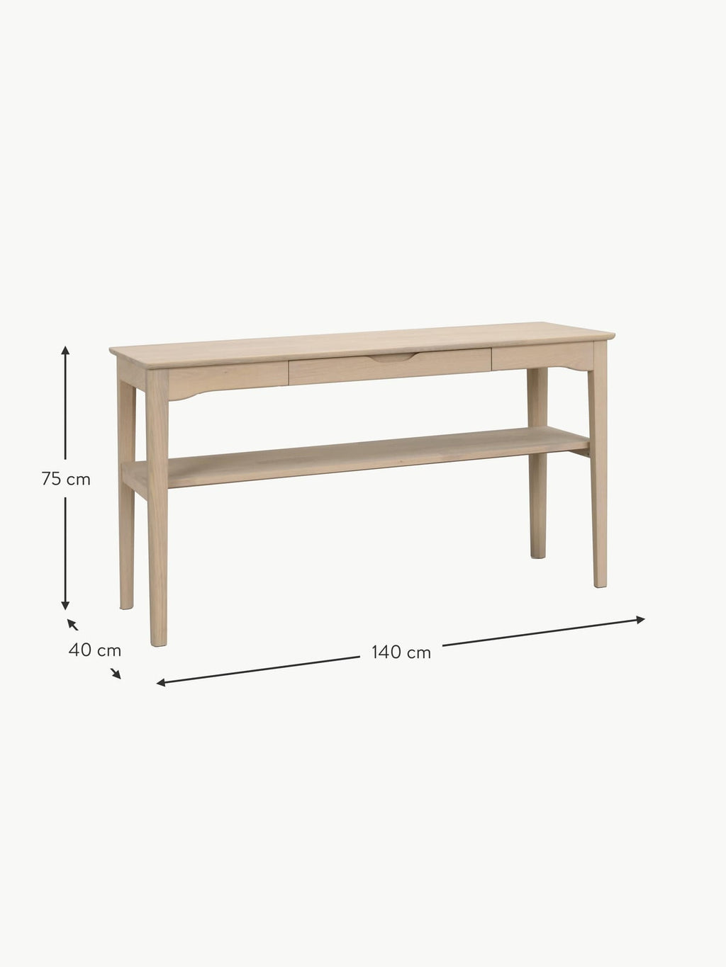 Blakeney Oak Wood Console Table