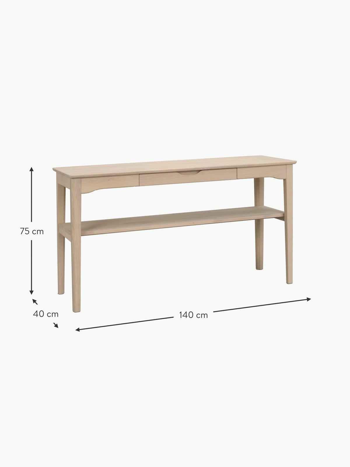 Blakeney Oak Wood Console Table