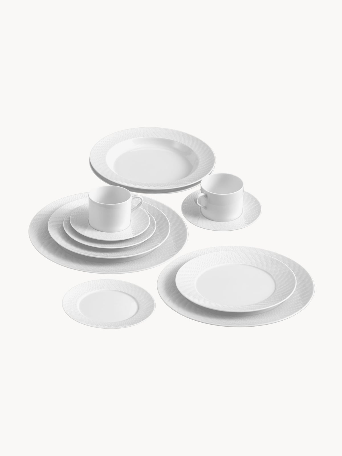 Blakeney Porcelain Tableware Set No. 41, 2People, Set of 12