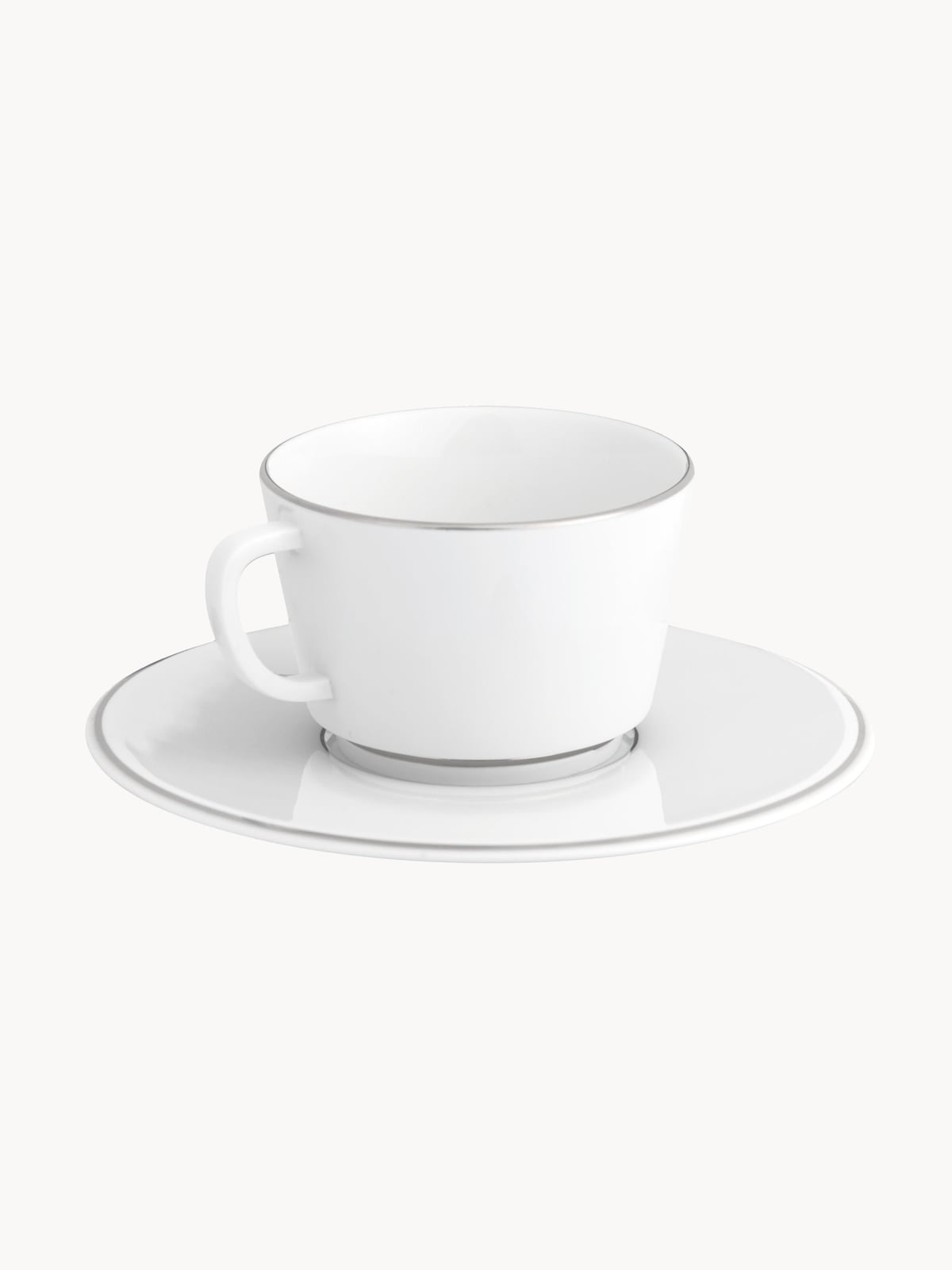 Blakeney Porcelain Vitruv Coffee Cups with Saucers, Set of 2