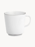 Blakeney Porcelain Vitruv Mugs with Platinum Rim, Set of 2