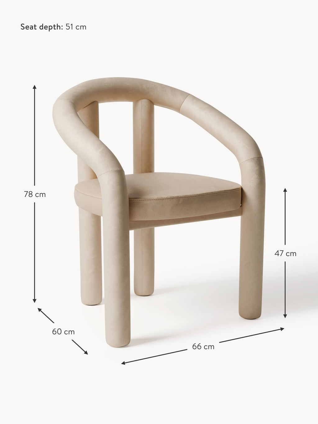 Braithwaite Velvet Arm Chair