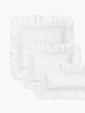 Bramley Washed Cotton Percale Pillowcase with Ruffles