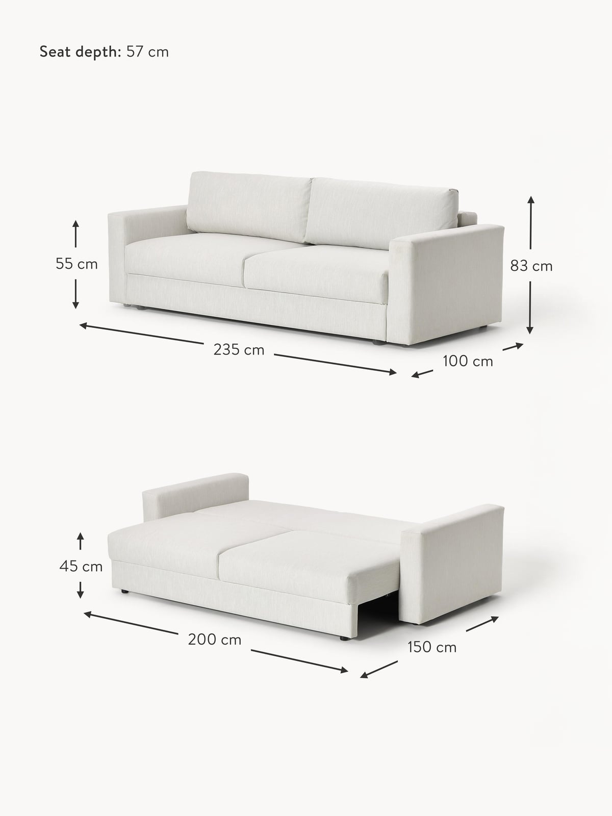 Burnham Sofa Bed (3-seater)