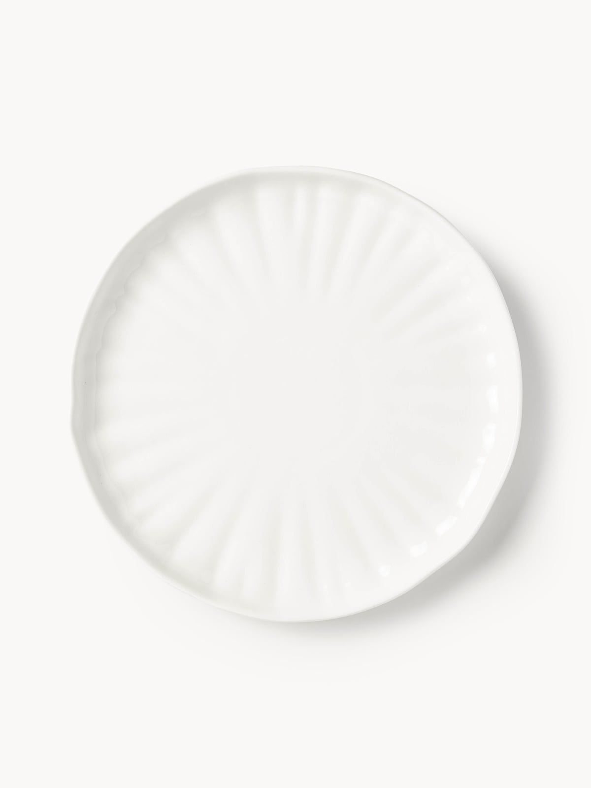 Cotgrave Porcelain Tableware Set with Embossed Pattern, 4 People, Set of 12