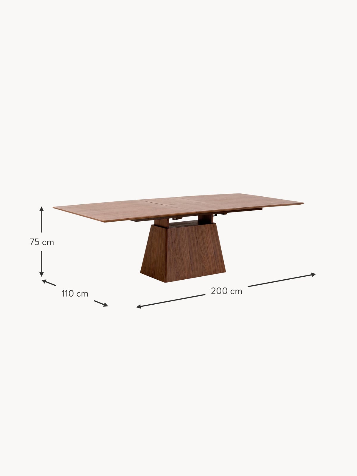 Cotgrave Wooden Extendable Dining Table, 200 - 250 x 110 cm