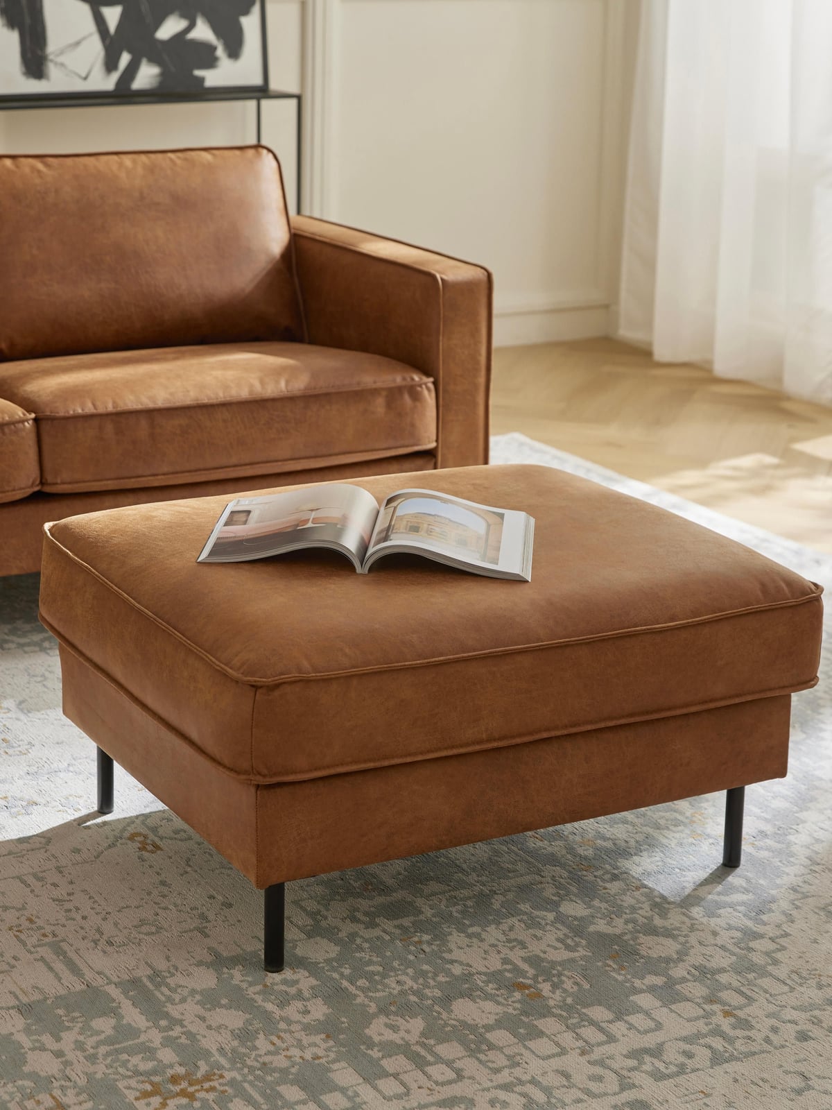 Cranmore Leather Ottoman
