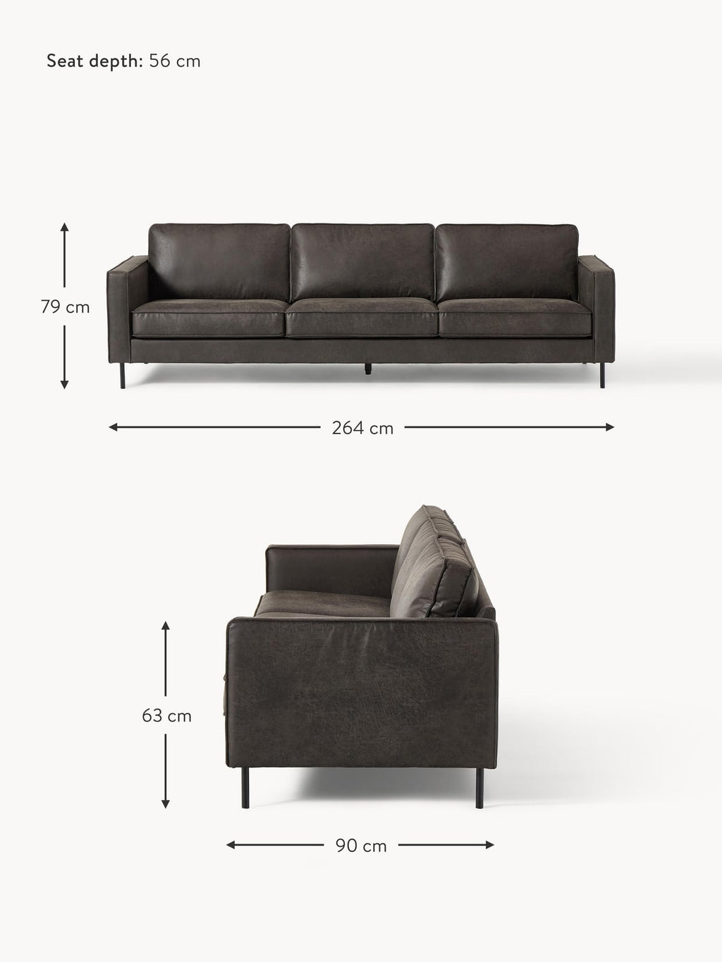 Cranmore Leather Sofa (4-seater)