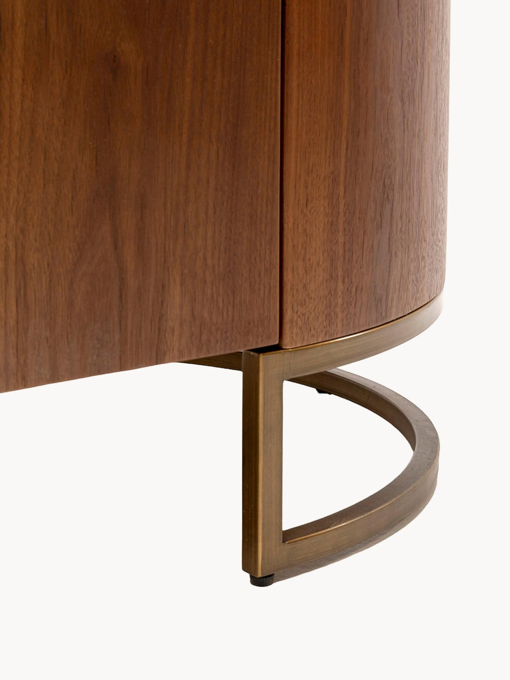 Cranmore Oval Walnut Wood Coffee Table with Glass Top & Drawer