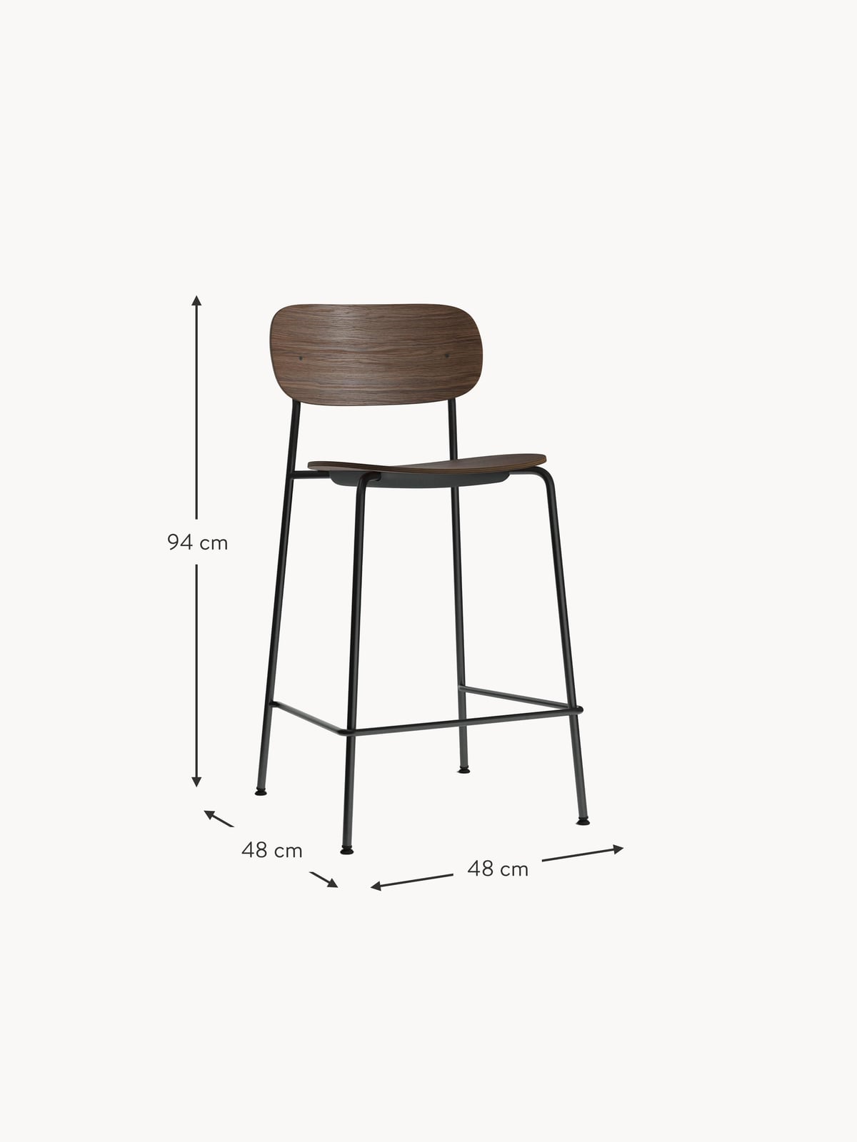 Croglin Co Metal and Wood Counter Chair