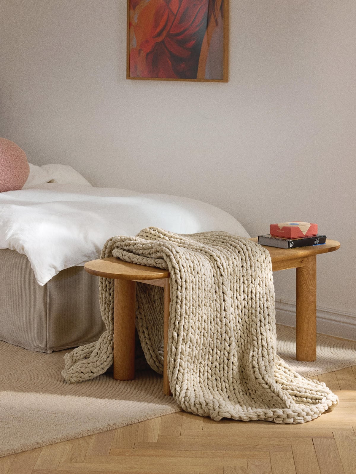 Crowhurst Handmade Chunky Knit Blanket