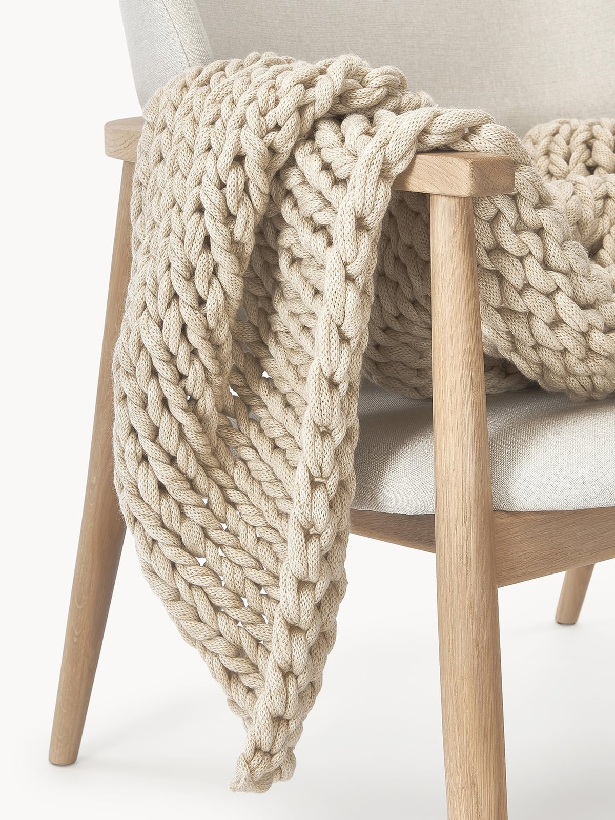 Crowhurst Handmade Chunky Knit Blanket