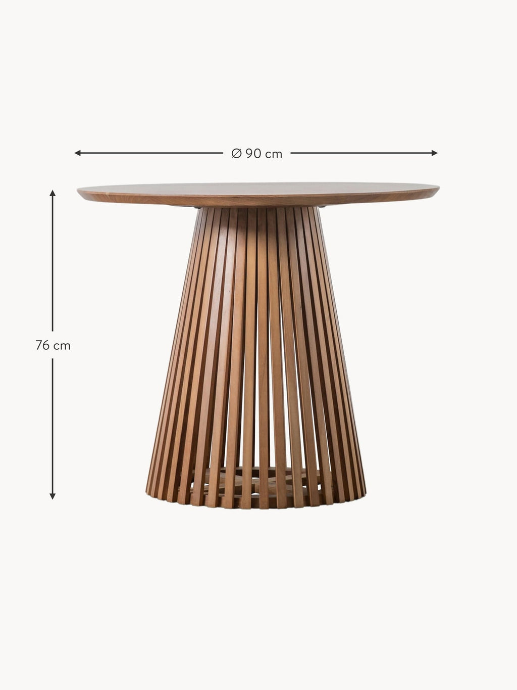 Dalby Round Wooden Dining Table, Ø 90 cm