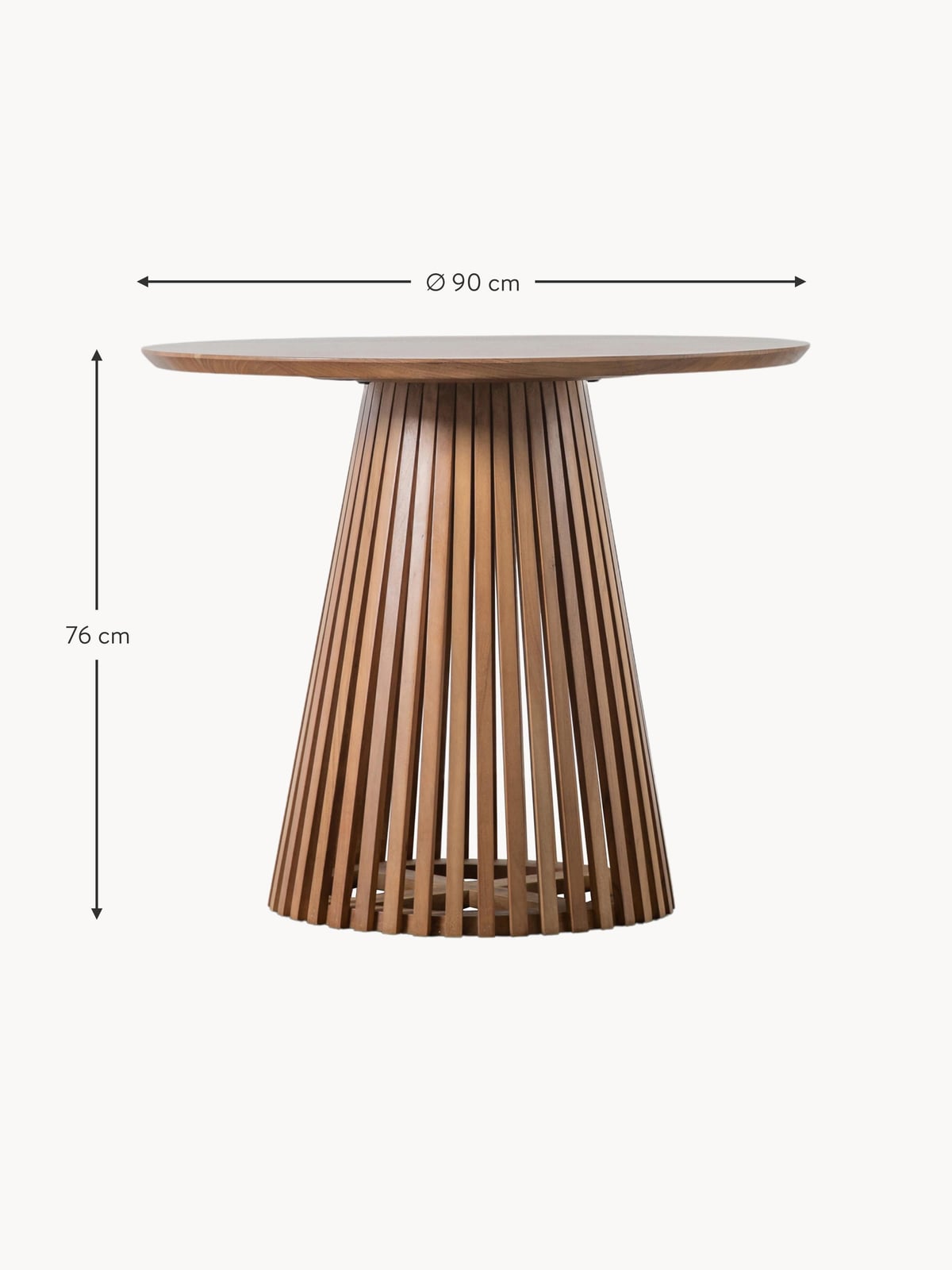 Dalby Round Wooden Dining Table, Ø 90 cm