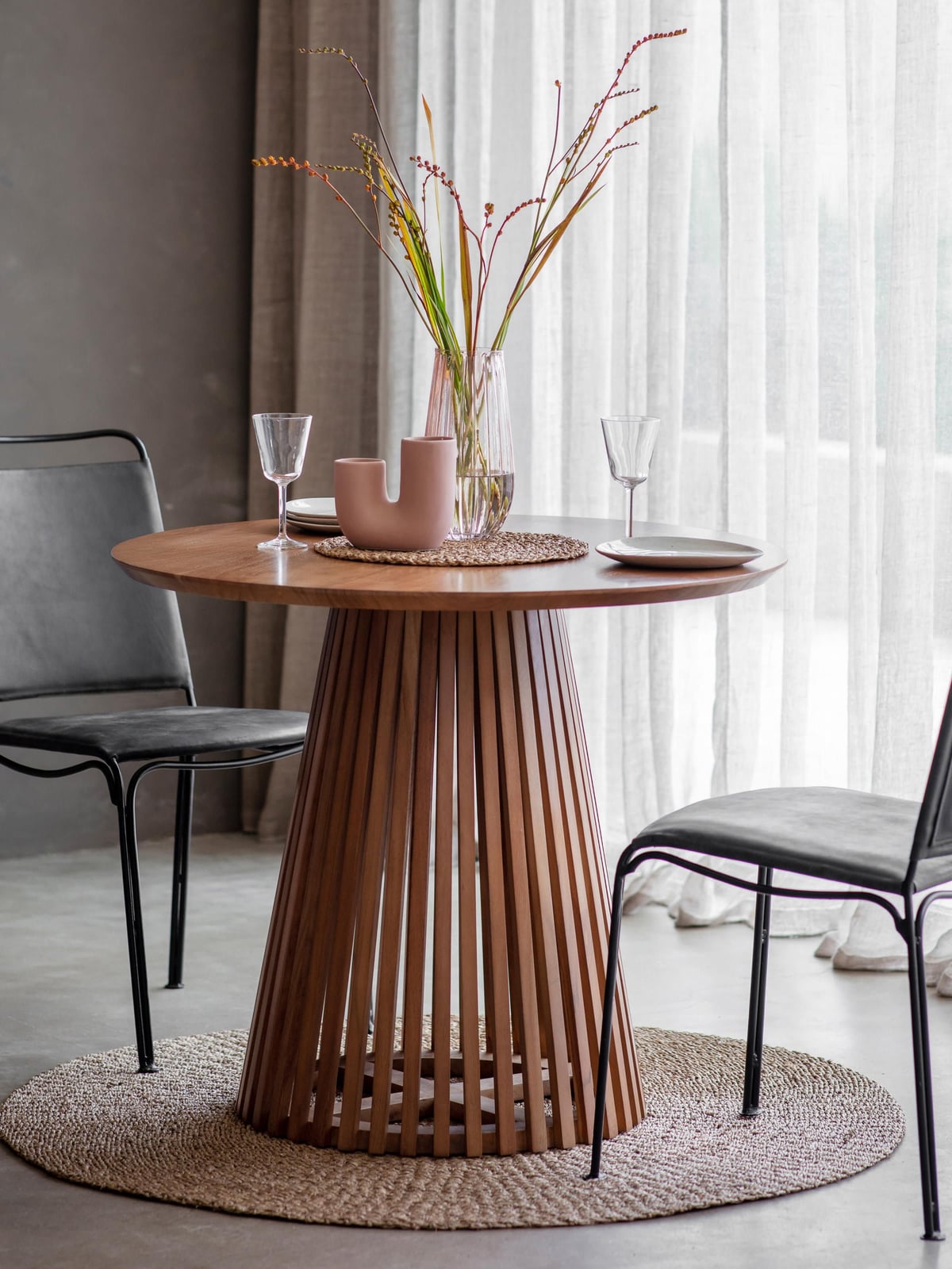 Dalby Round Wooden Dining Table, Ø 90 cm