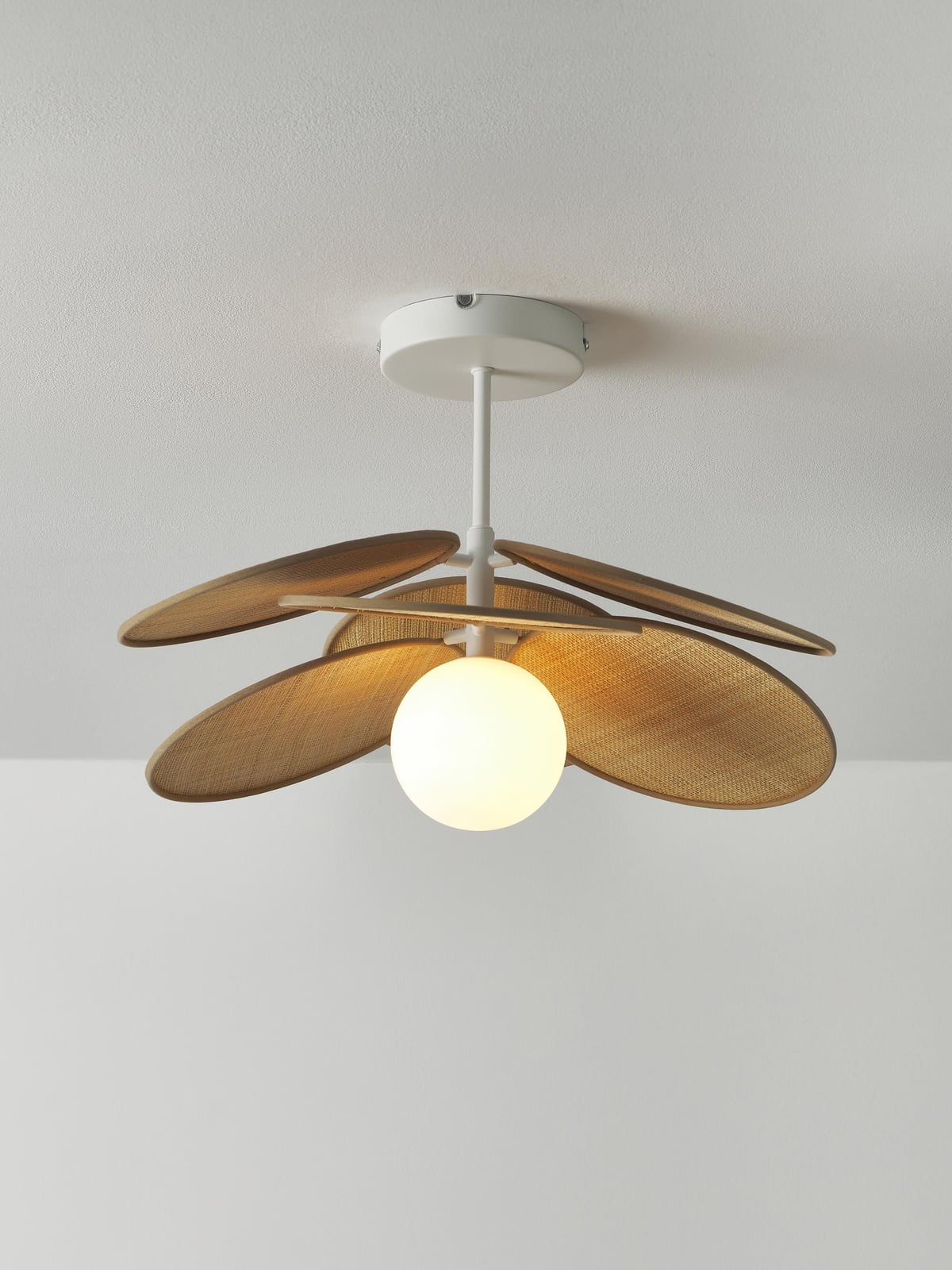 Danby Ceiling Lamp with Natural Fibre Decor