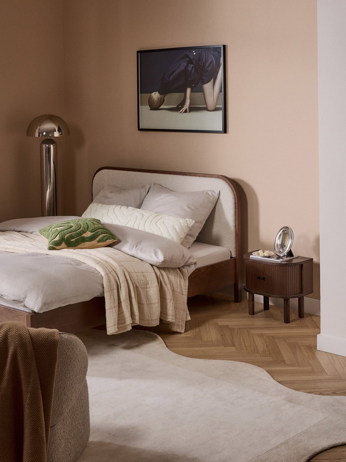Delamere Bedside Table with Fluted Front