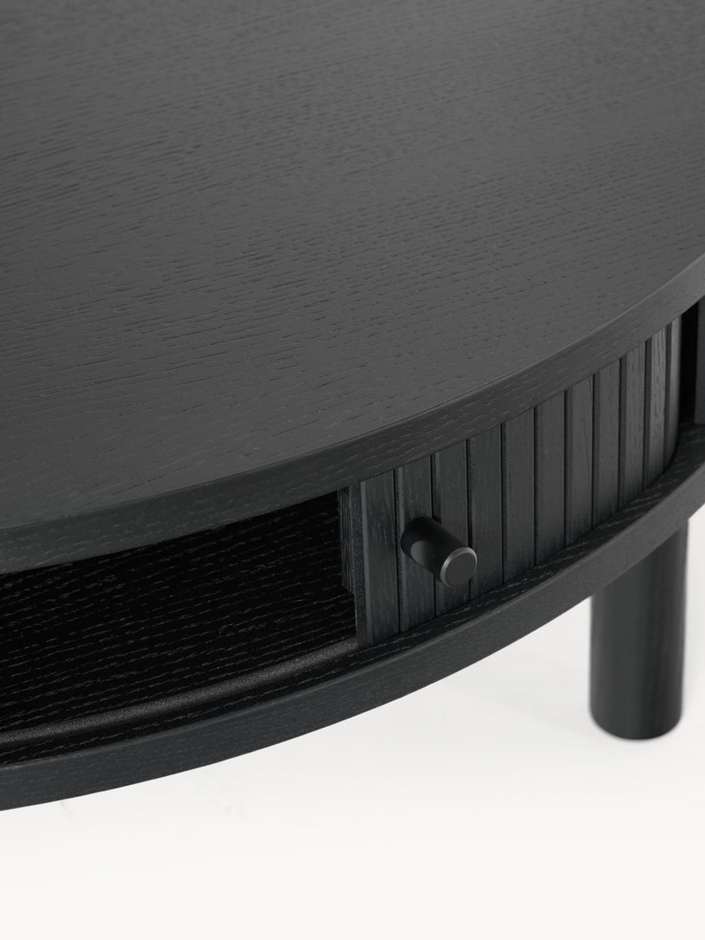 Delamere Coffee Table with Fluted Front, Ø 80 cm