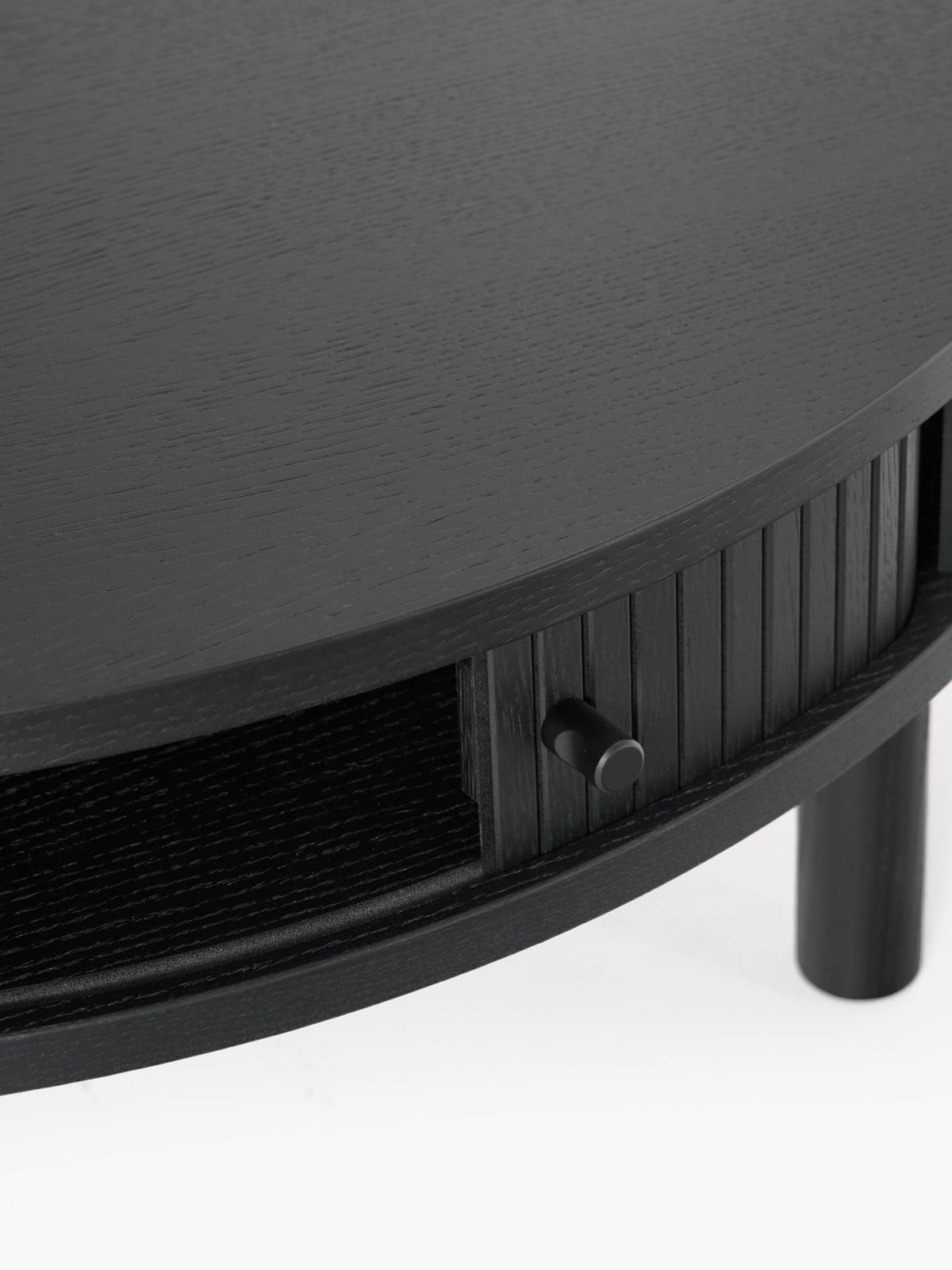 Delamere Coffee Table with Fluted Front, Ø 80 cm