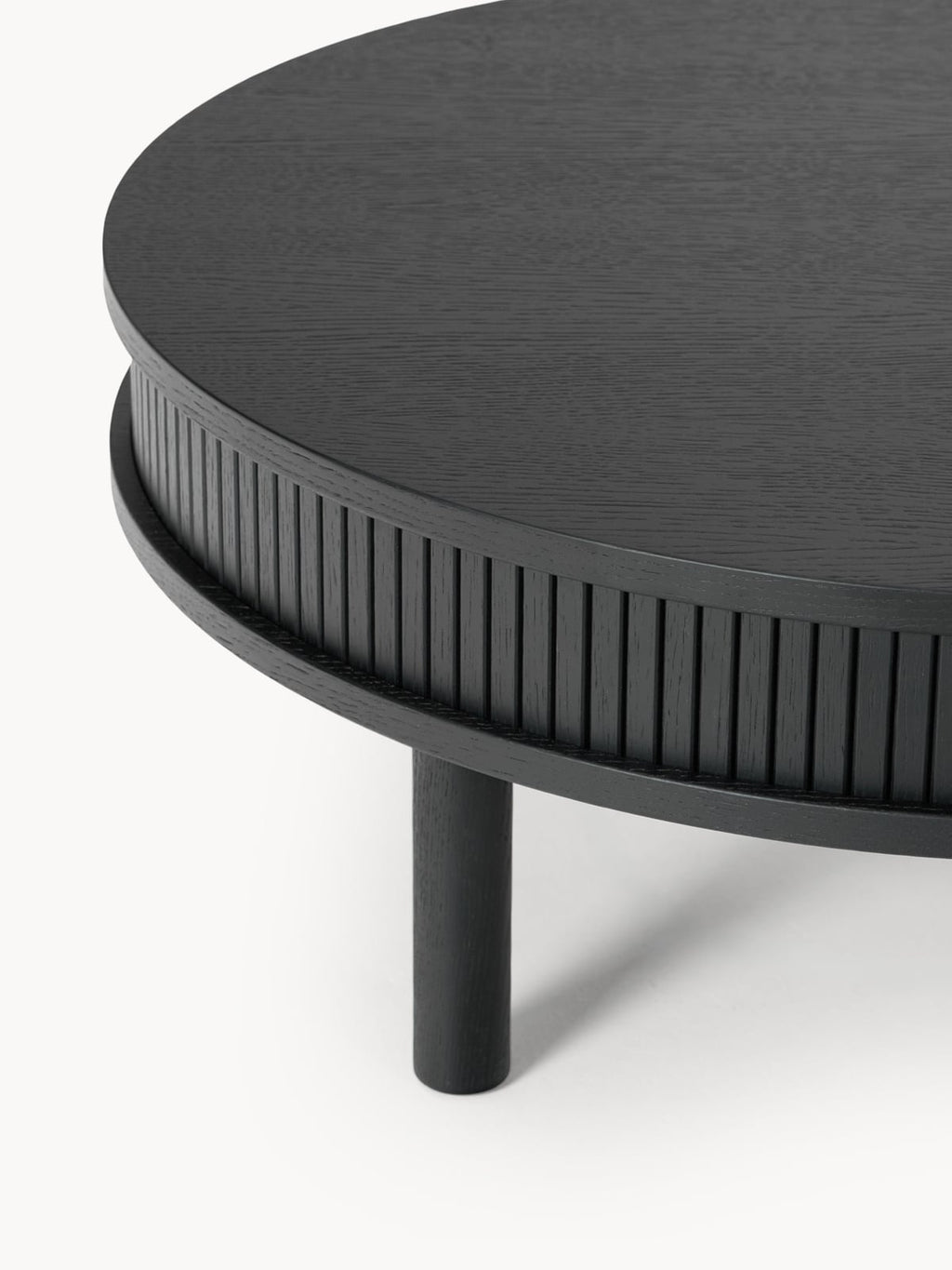 Delamere Coffee Table with Fluted Front, Ø 80 cm