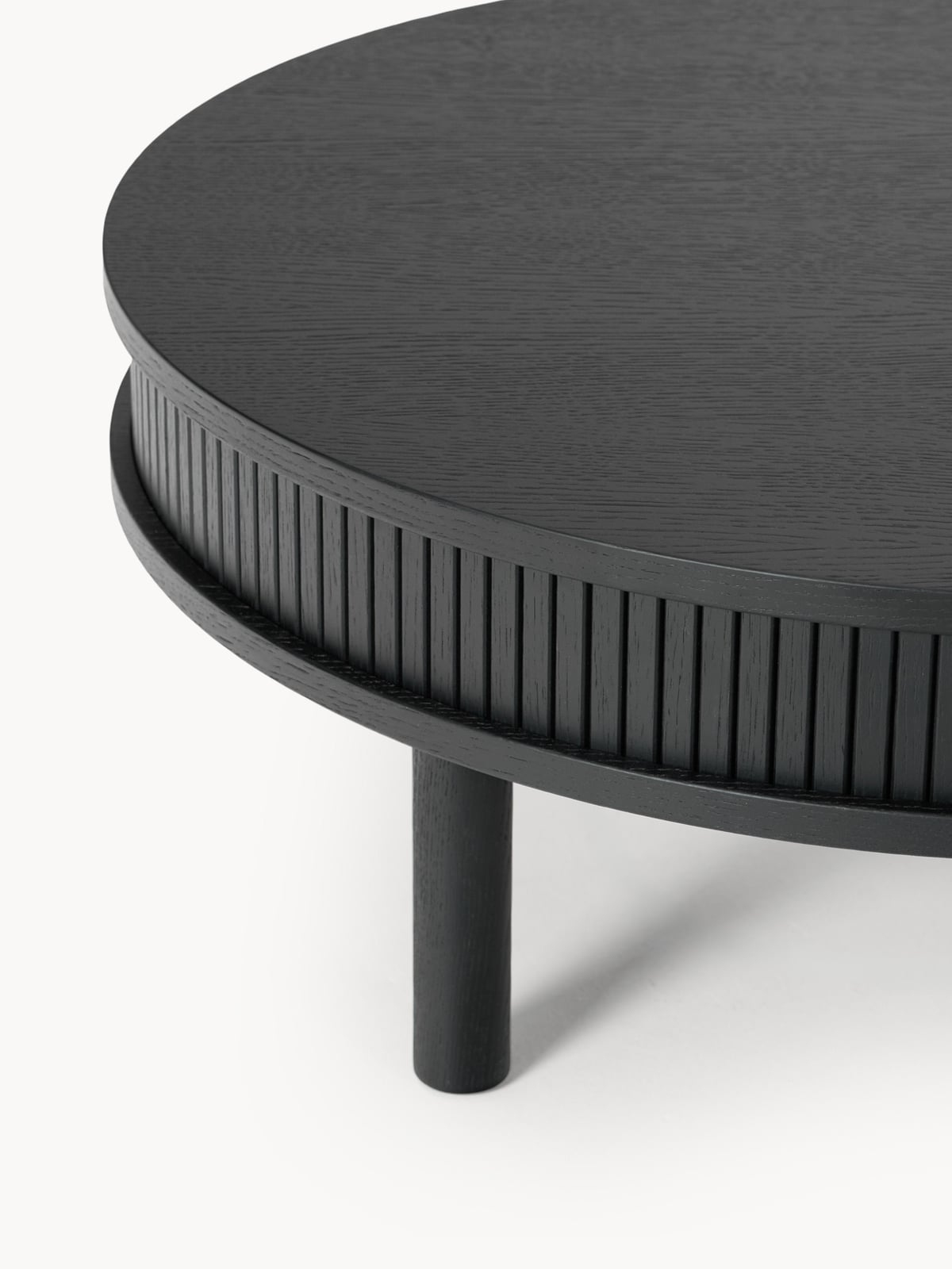 Delamere Coffee Table with Fluted Front, Ø 80 cm