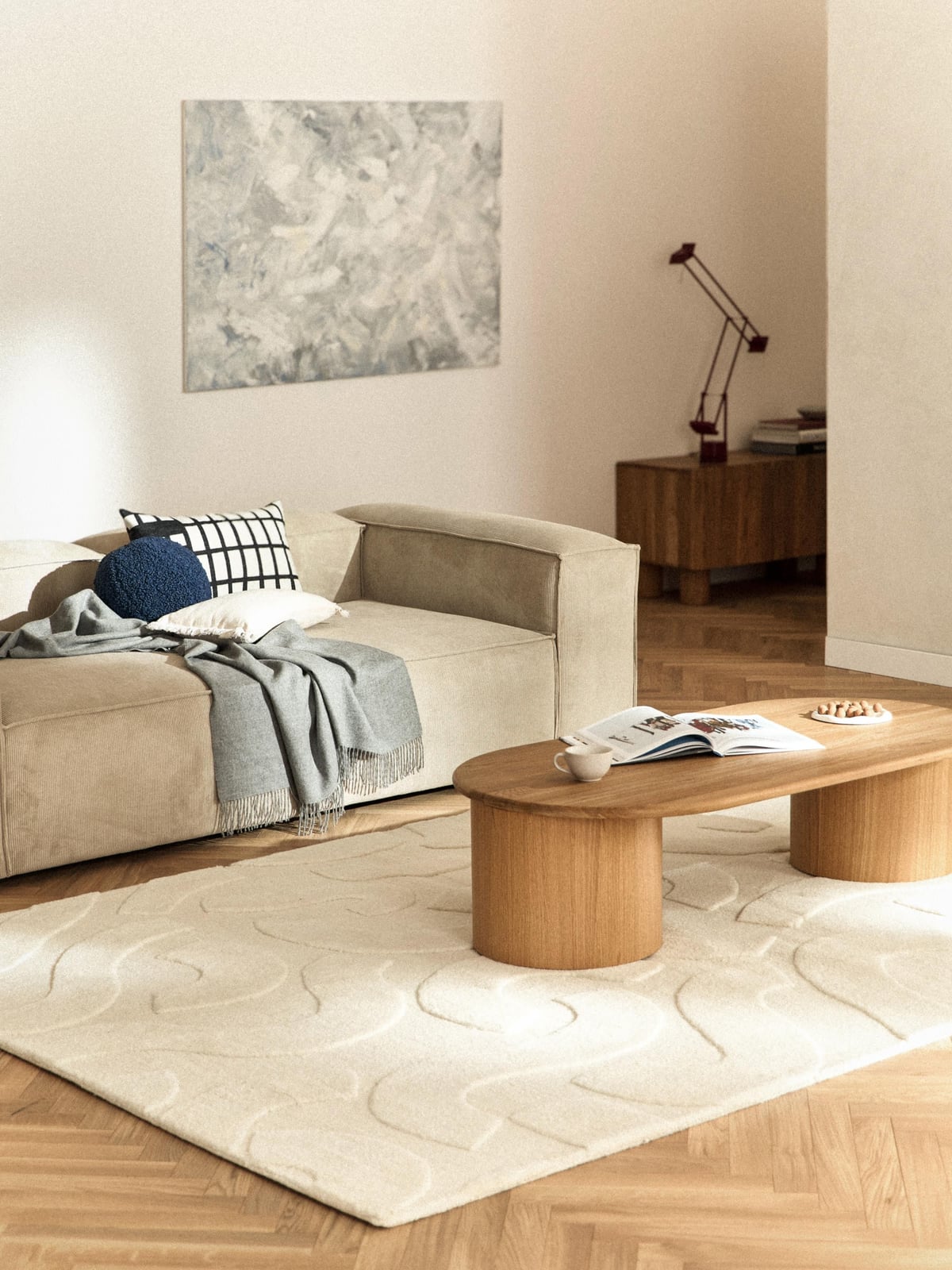Delamere High-Low Wool Rug, Hand-Woven