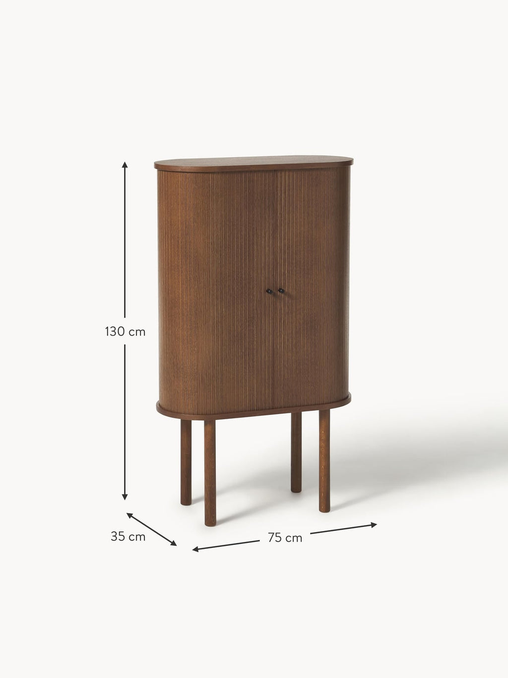 Delamere Highboard with Fluted Front