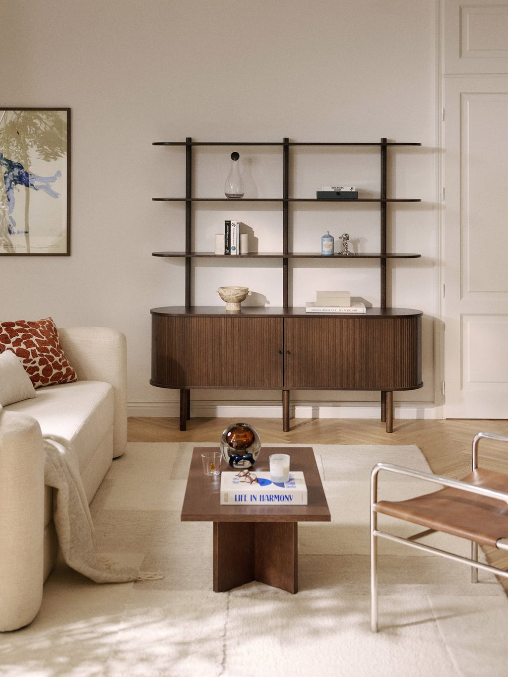 Delamere Large Shelving Unit with Fluted Front